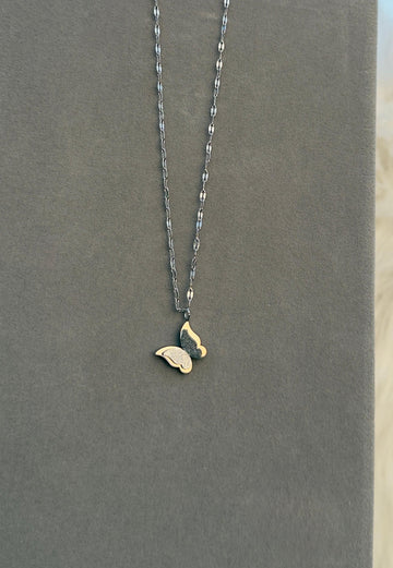 Silver Charming Butterfly Necklace Pendant