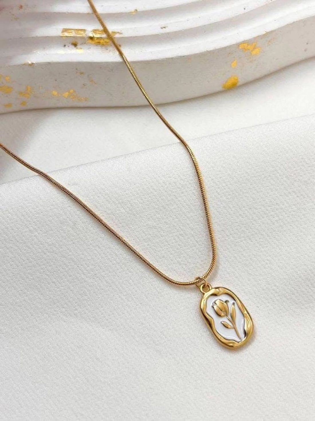 Noir Bloom Stainless Steel 18K Gold Plated