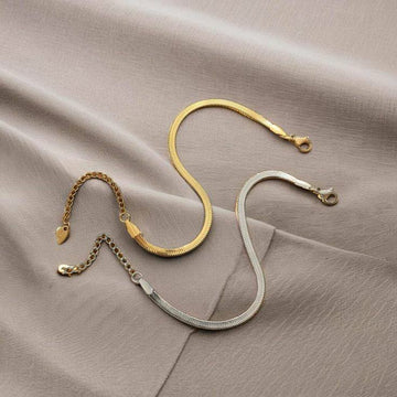 Stainless Steel Snake Bracelet  Gold - Silver