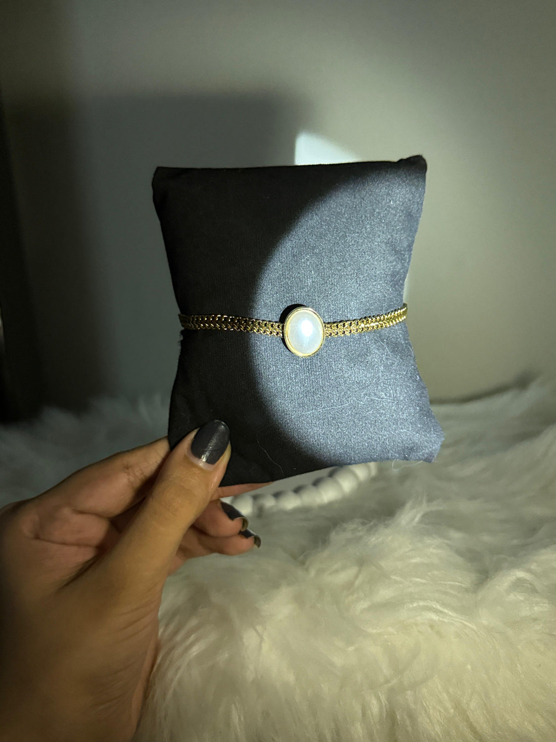 White Cubic Stone Bracelet