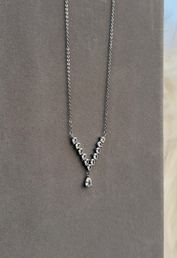 Cubic Zirconia V Necklace Pendant