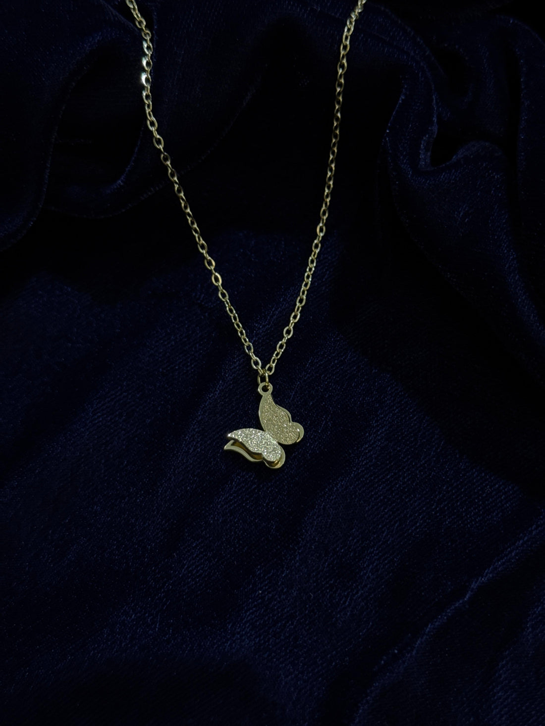Gold Charming Butterfly Necklace Pendant