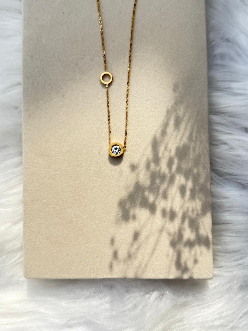 Double Round Necklace Pendant