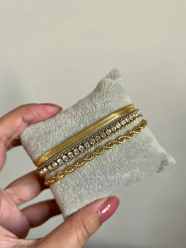 Trendy Bracelet Stack - Pack of 3